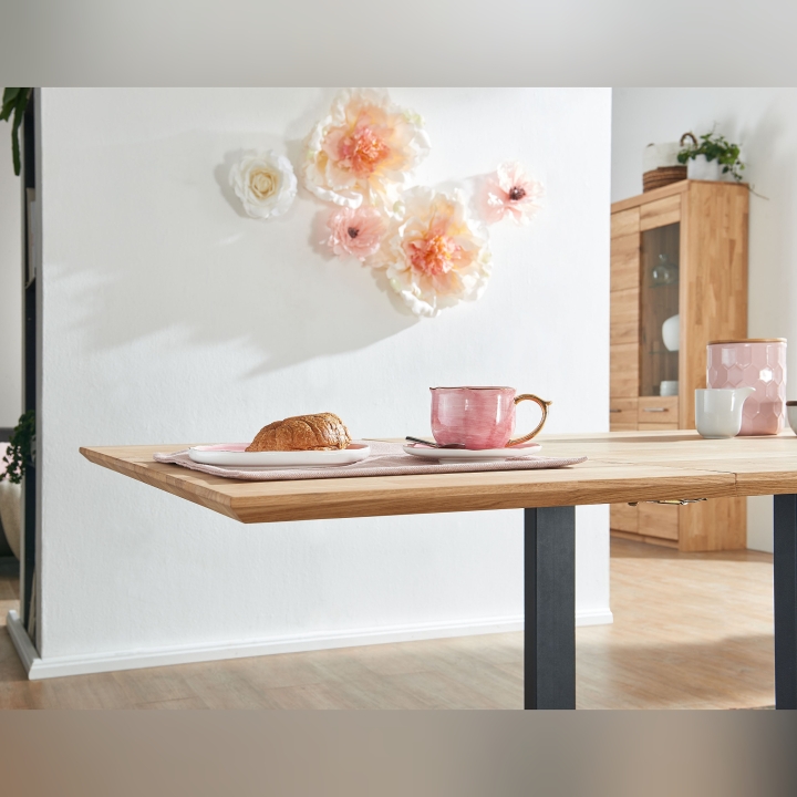 Drewniany stół dębowy rozkładany Forma 140 cm - 190 cm dziki dąb olejowany