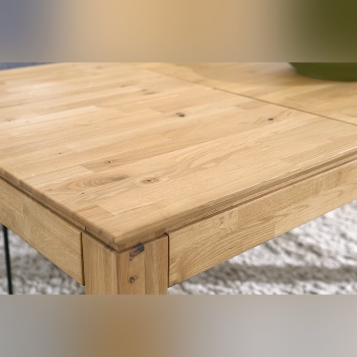 Drewniany stół dębowy rozkładany Casa 160 cm - 220 cm dziki dąb olejowany