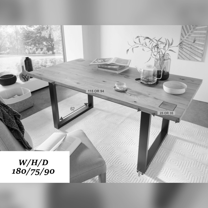 Stół dębowy Fende 180x90