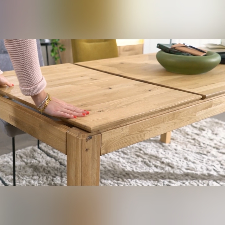 Drewniany stół dębowy rozkładany Casa 160 cm - 220 cm dziki dąb olejowany