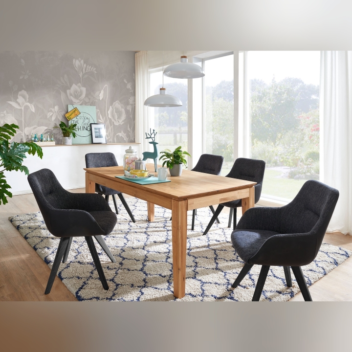 Drewniany stół dębowy rozkładany Casa 160 cm - 220 cm dziki dąb olejowany