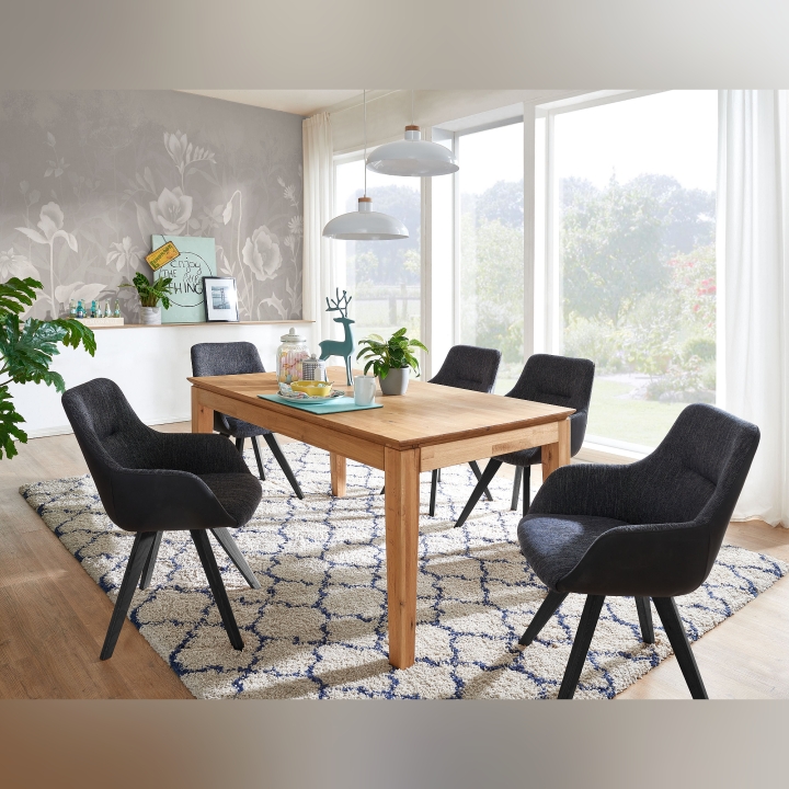 Drewniany stół dębowy rozkładany Casa 160 cm - 220 cm dziki dąb olejowany