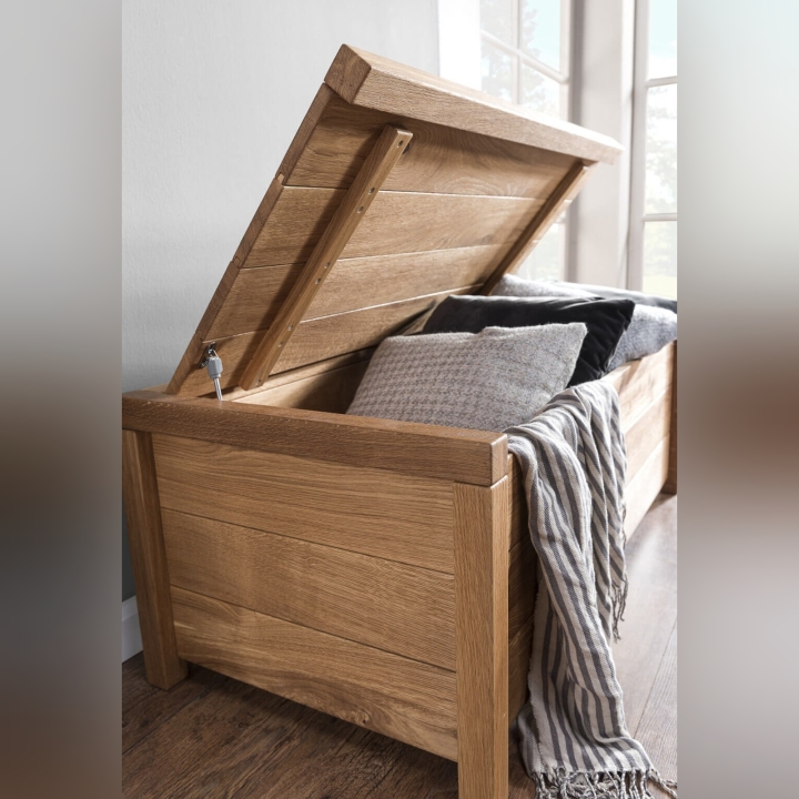 Duża skrzynia dąb postarzany Denver