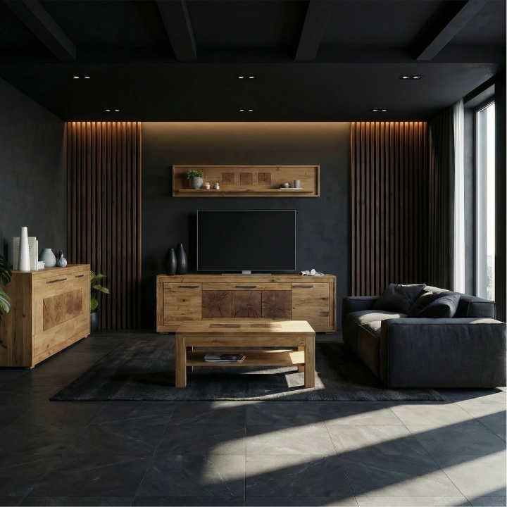 Szafka RTV III dębowa Andromeda