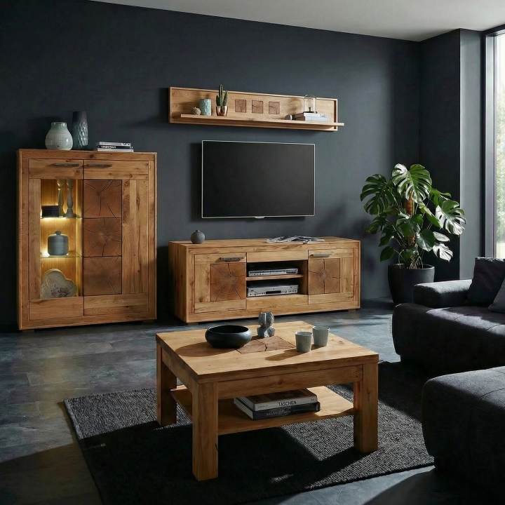 Półka wisząca dębowa III Andromeda 178 cm