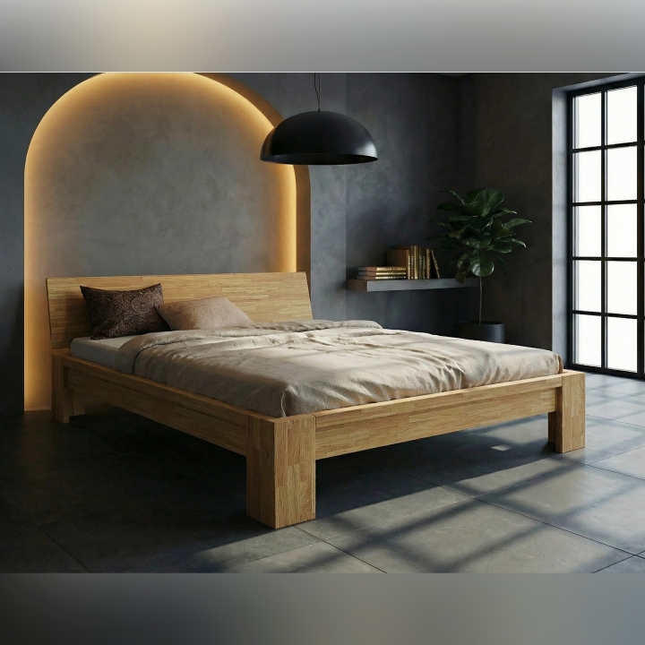 Łóżko dębowe Montana 120x200