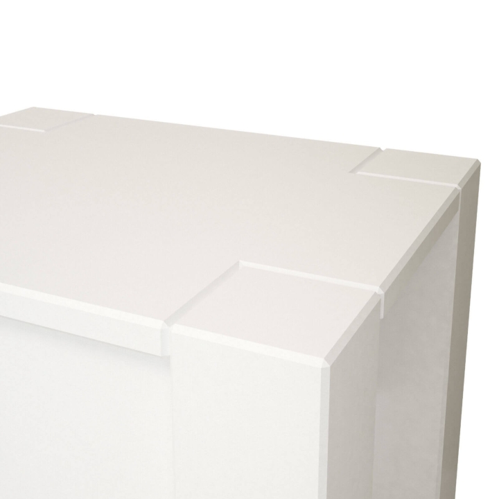 Biała szafka nocna bukowa Aruba