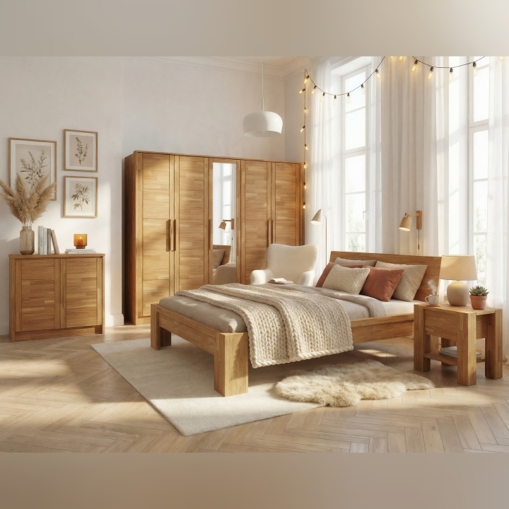 Łóżko dębowe Montana 90x200