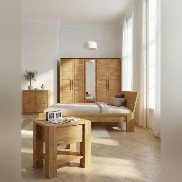 Łóżko dębowe Montana 140x200