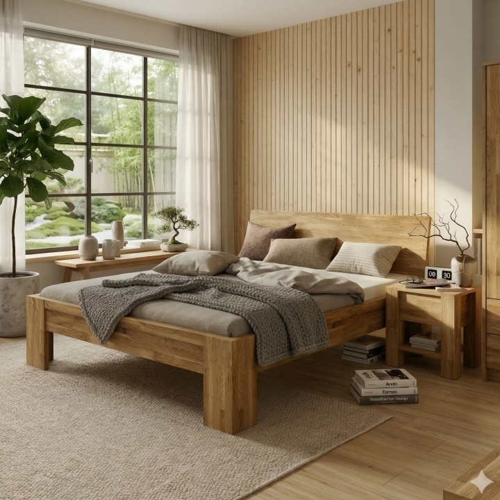 Łóżko dębowe Montana 120x200 rustical