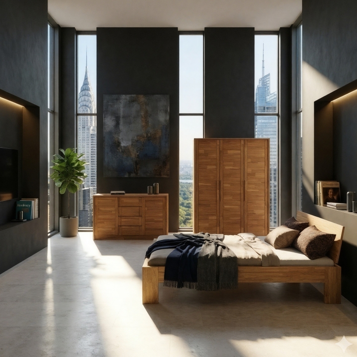 Łóżko dębowe Montana 90x200