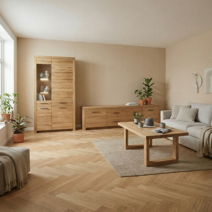 Szafka RTV dębowa III Robusto