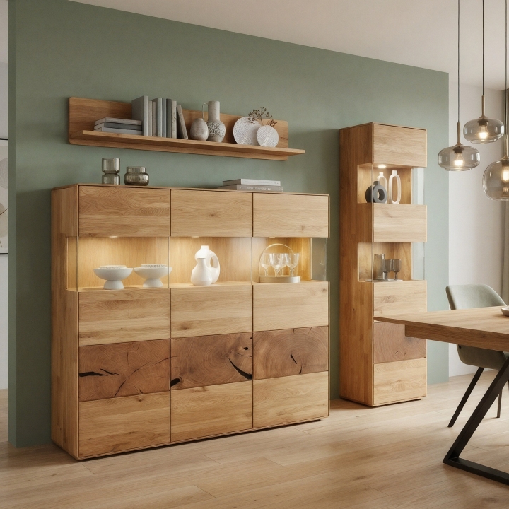 Kredens Essenza III lity dziki dąb