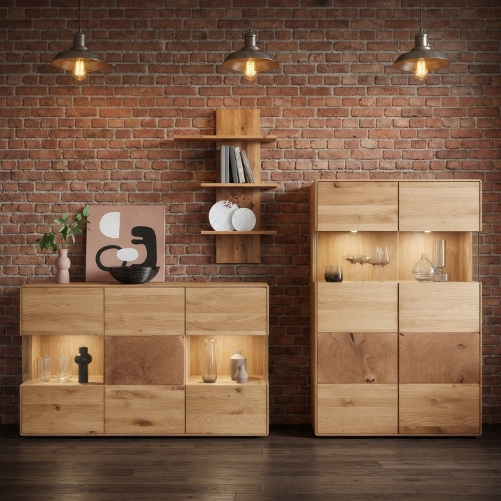 Kredens Essenza II lity dziki dąb