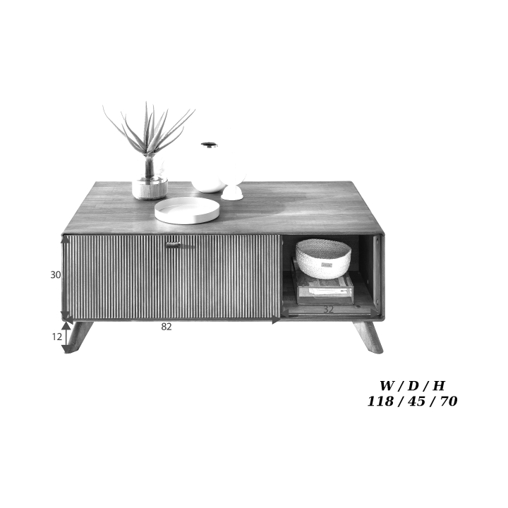 Stolik kawowy bukowy II Doryda buk tabak