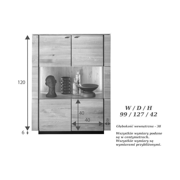 Kredens dębowy I Corazon