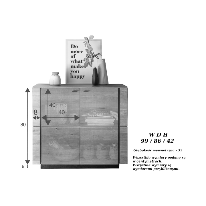 Komoda dębowa I Corazon