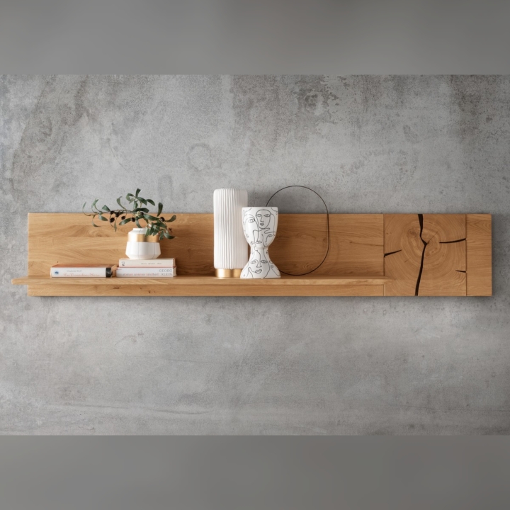 Półka wisząca dębowa I Corazon 179 cm