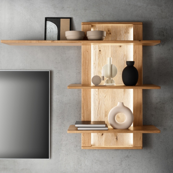 Półka wisząca dębowa II Corazon 120 cm