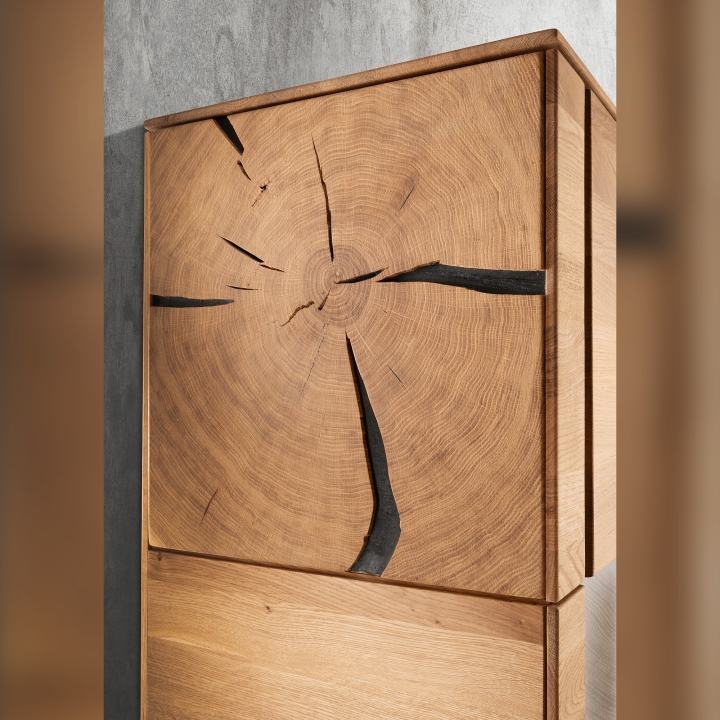 Półka wisząca dębowa II Corazon 120 cm