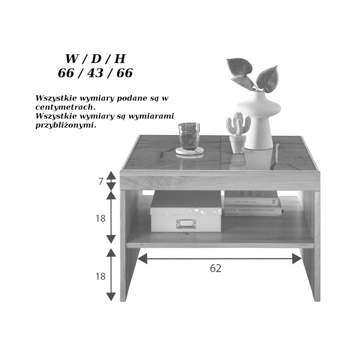 Stolik kawowy dębowy I Corazon