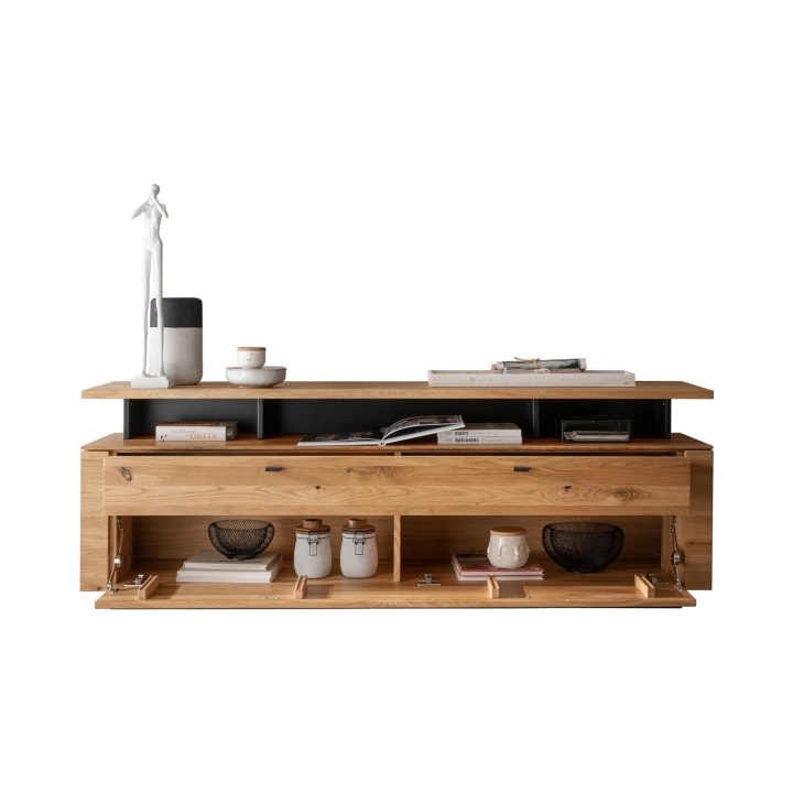 Szafka RTV dębowa I z nadstawką Corazon