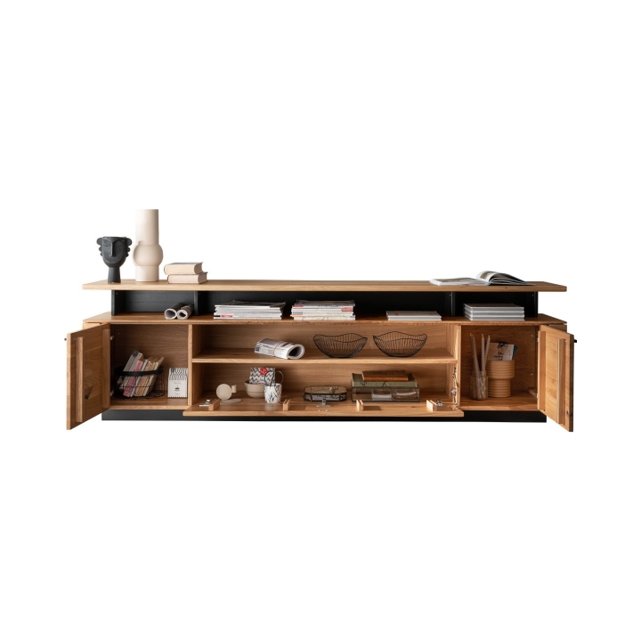 Szafka RTV dębowa II z nadstawką Corazon