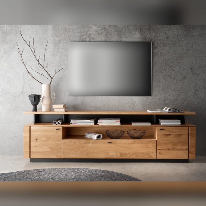 Szafka RTV dębowa II z nadstawką Corazon