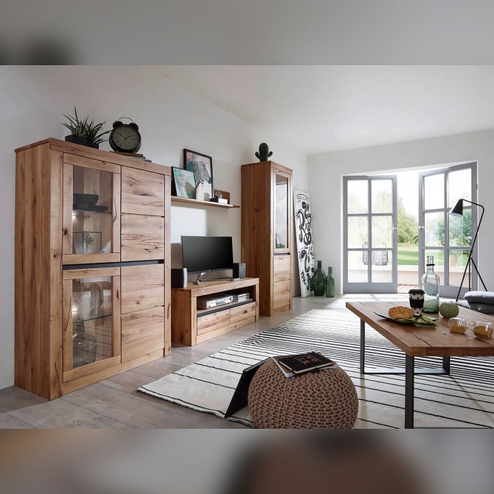 Półka wisząca dębowa Veloce dziki dąb 115 cm