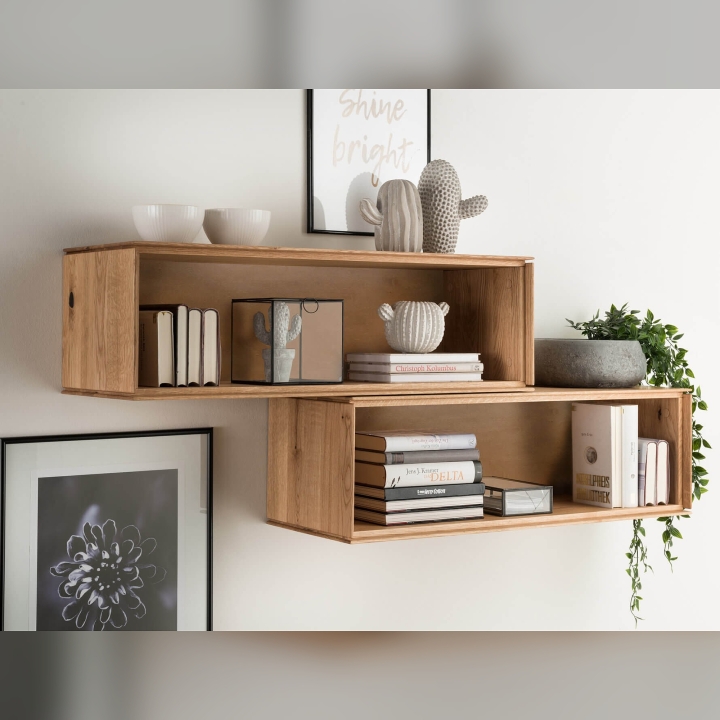 Półka wisząca dębowa II Momos 85 cm