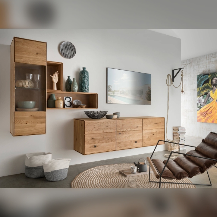 Witryna wisząca dębowa Momos