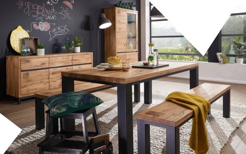 Meble z drewna i metalu