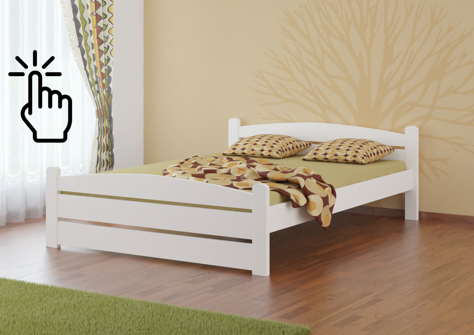 Z jakiego drewna białe łóżko?