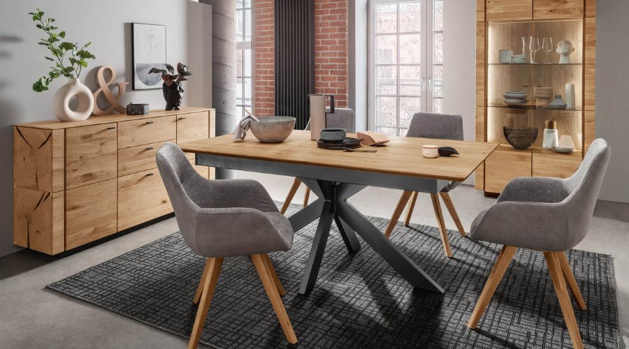 Meble z drewna dębowego do jadalni