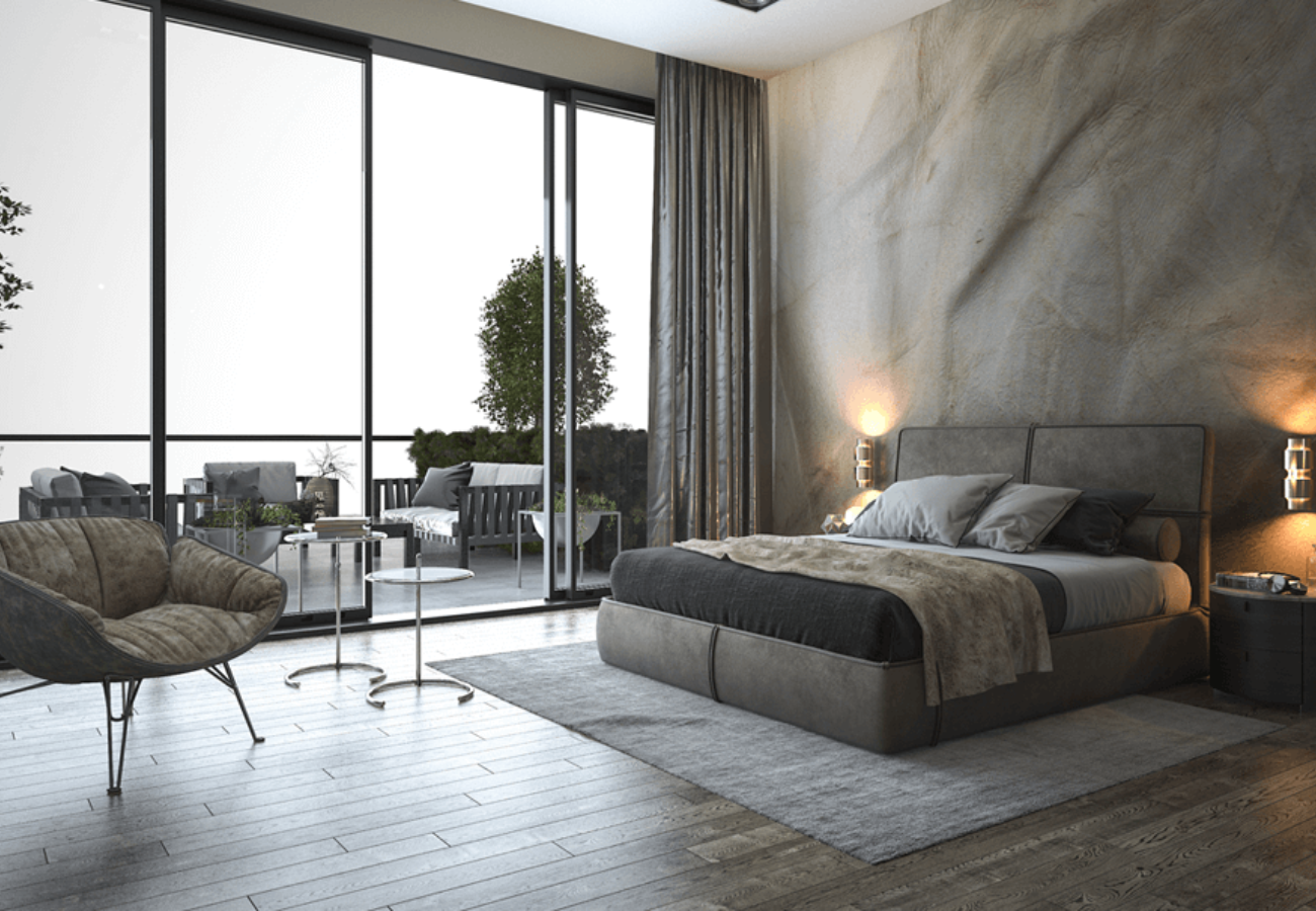 Sypialnia w stylu loftowym