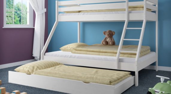 Potrójne łóżko piętrowe dla dzieci